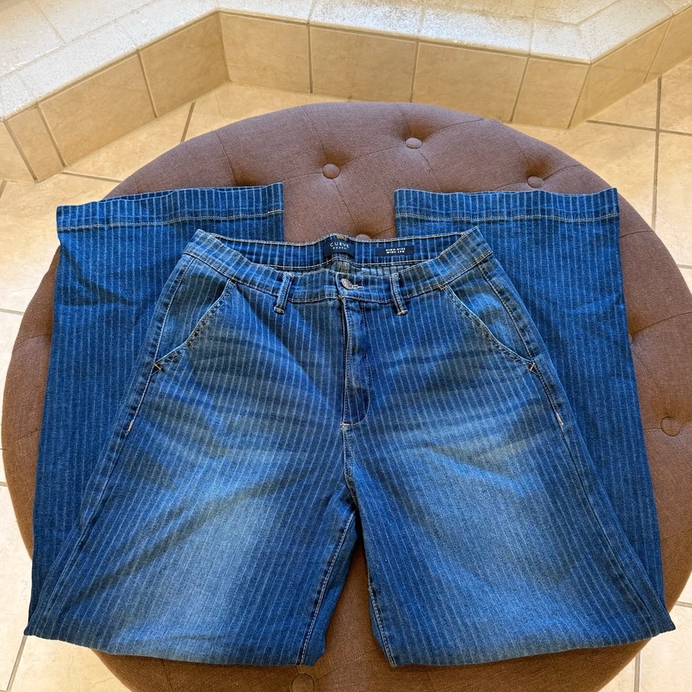 Pinstripe Womens Jeans